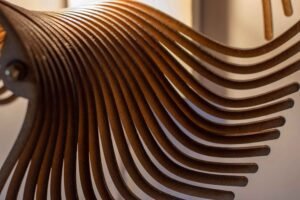 Applique en bois design - Réalisation Architecte d'intérieur PACA