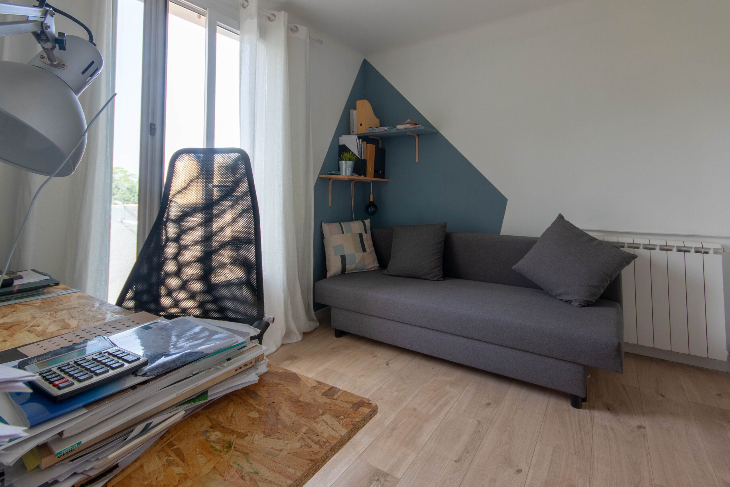 Chambre bleue - Réalisation Architecte d'intérieur PACA