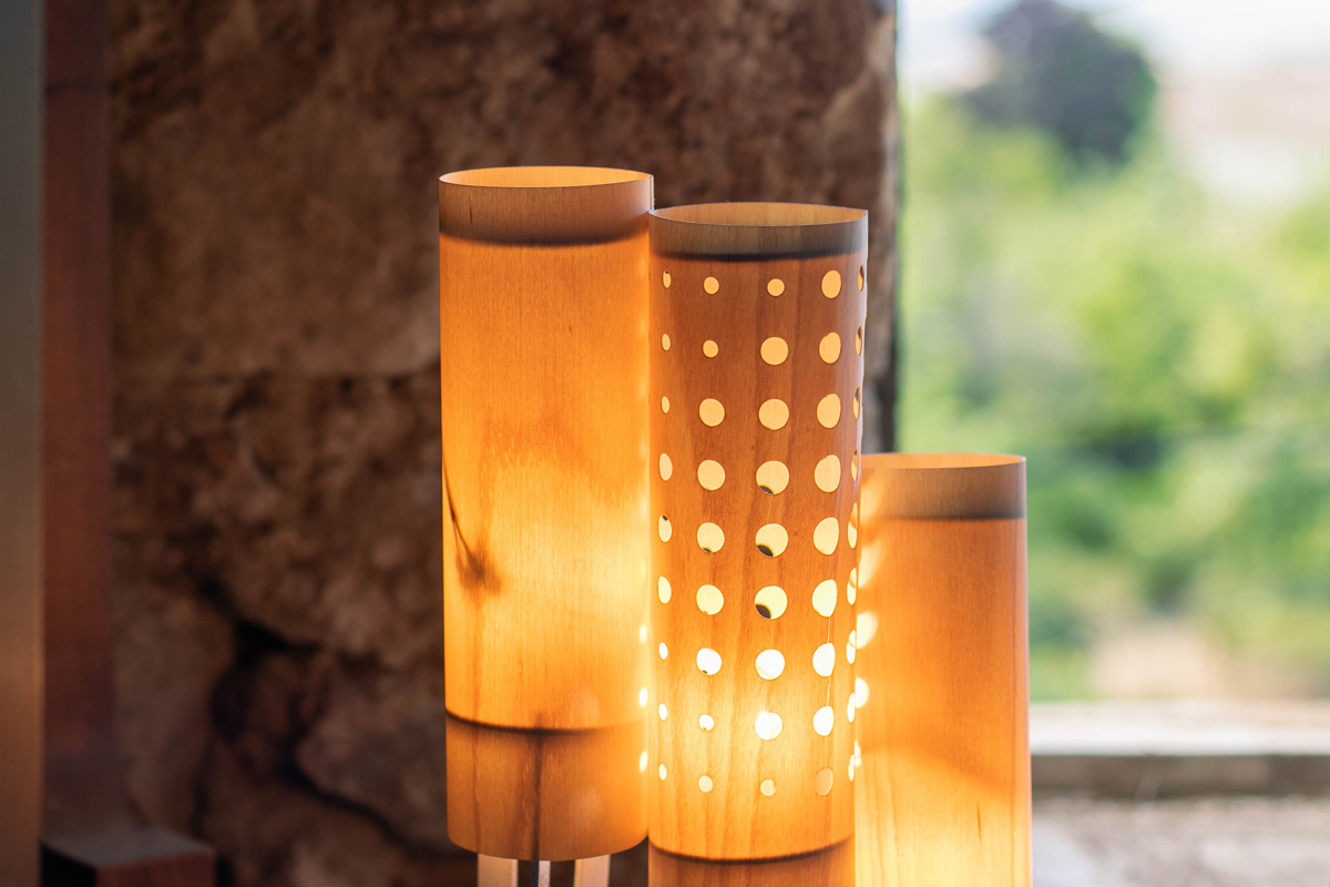 Luminaire bois - Réalisation Architecte d'intérieur PACA