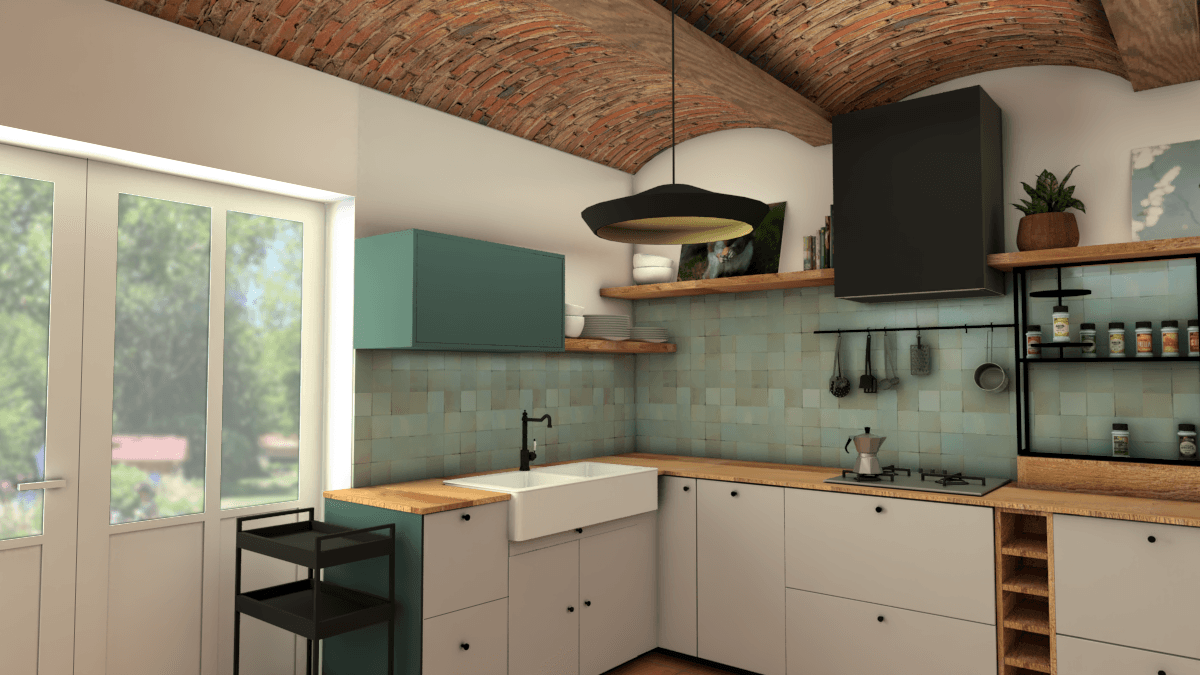 Cuisine campagne - Réalisation Architecte d'intérieur PACA