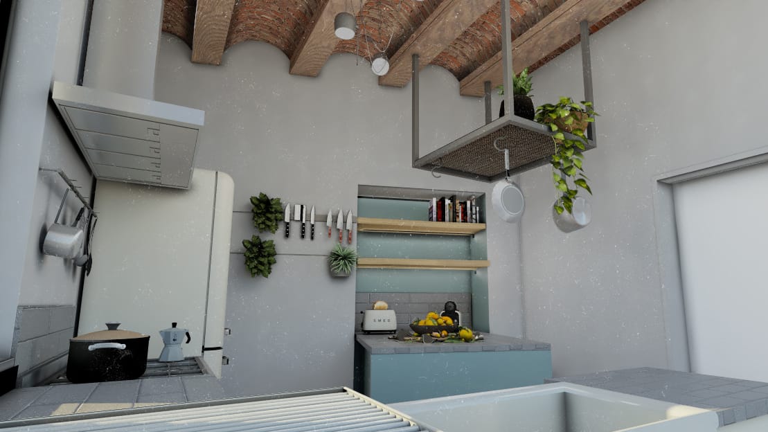 Rustic modern kitchen 1 - Réalisation Architecte d'intérieur PACA