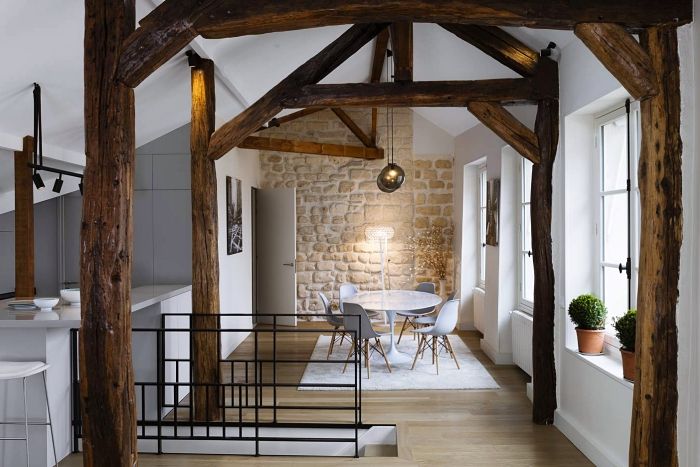 Poutres apparentes - Réalisation Architecte d'intérieur PACA